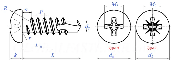 Din 7504m Countersunk Head Self Drilling Screw