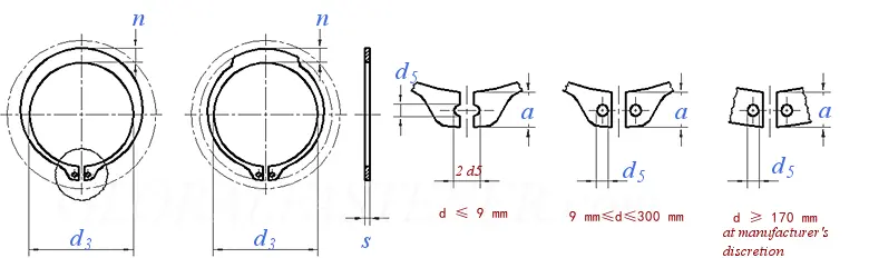 Stainless Steel Din 471 External Circlip
